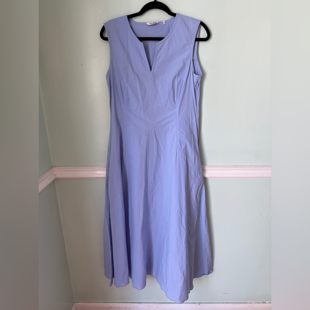 Caliban Dress blue cotton midi minimalist 12 44‎ EU